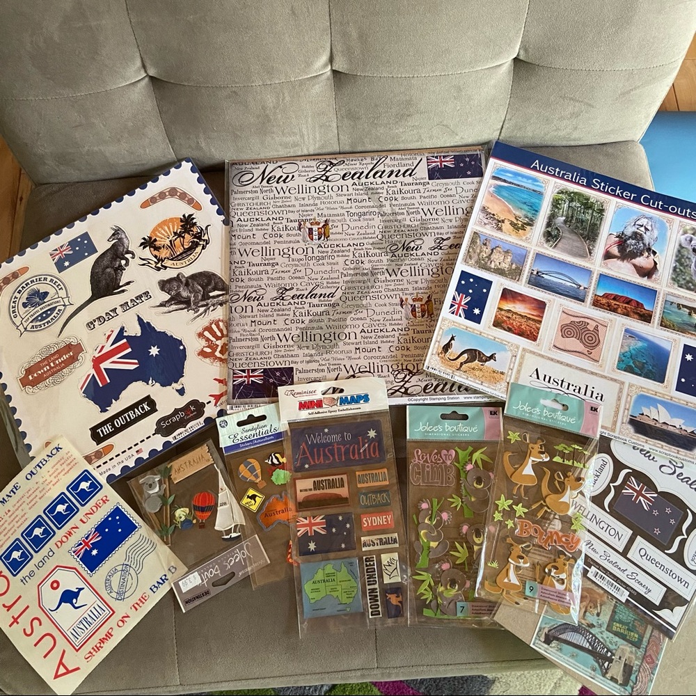 Australia & New Zealand Scrapbooking Set